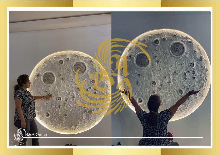 3D Moon Wall Design